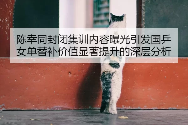 陈幸同封闭集训内容曝光引发国乒女单替补价值显著提升的深层分析